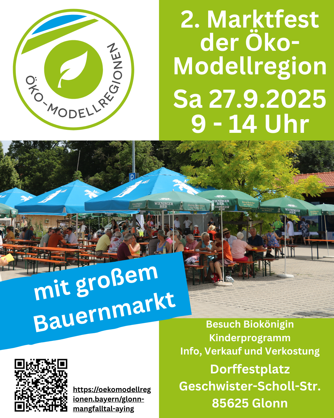 2. Marktfes der Ökomodellregion mit großem Bauernmarkt Plakat